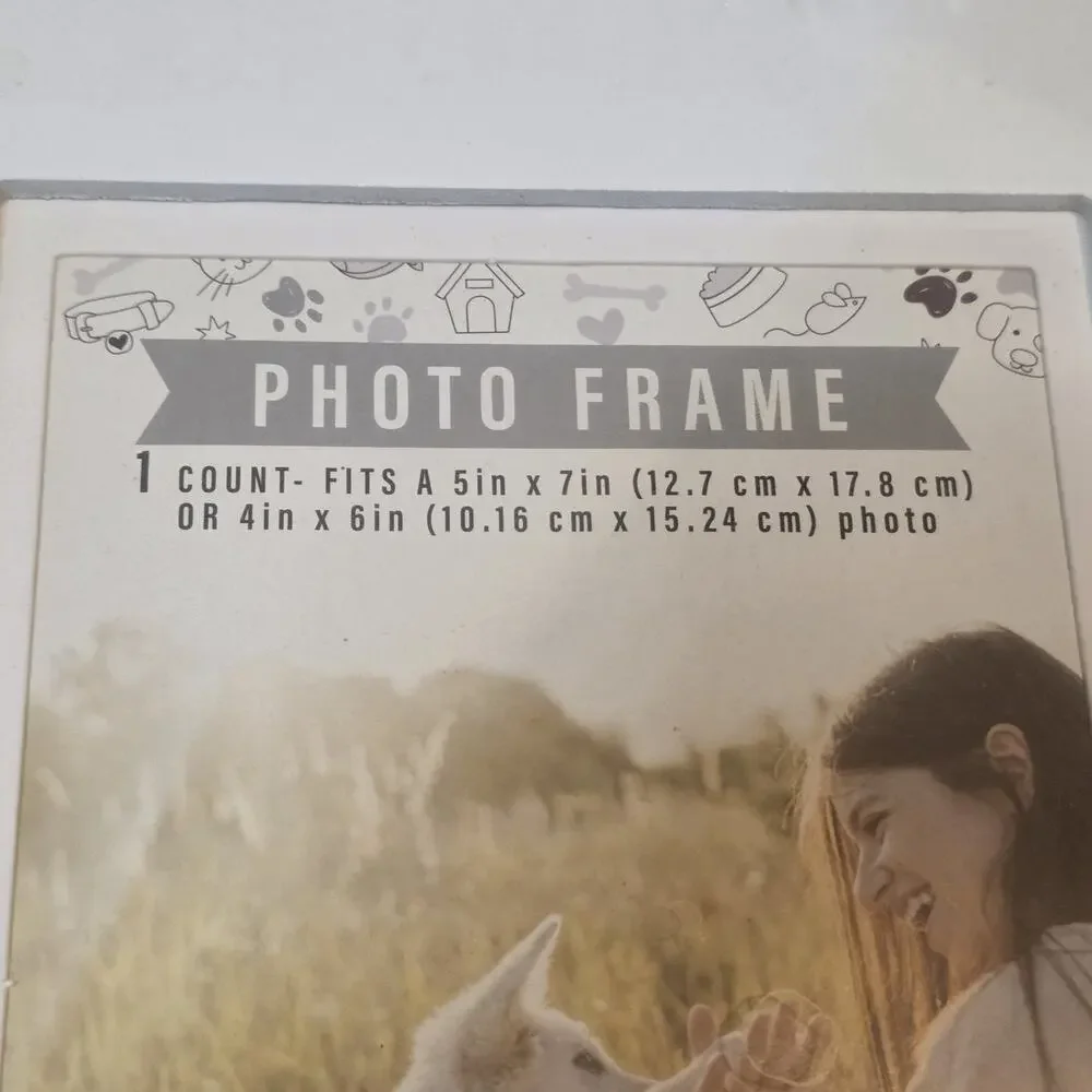 Less People More Pets Photo Frame 5x7 or 4x6 Dog Cat Pet Lover Decor New